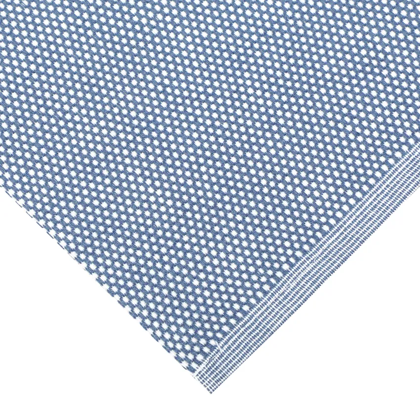 Recycelt Tischläufer Kalle, Graublau/Weiß