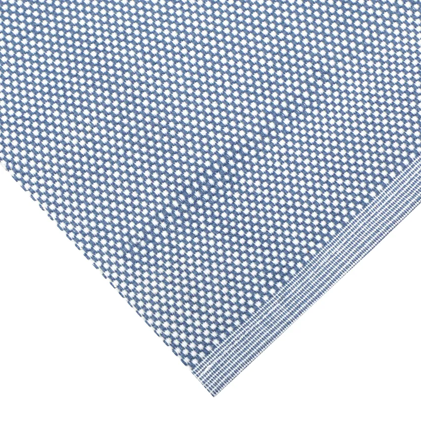 Recycelt Tischläufer Kalle, Graublau/Weiß