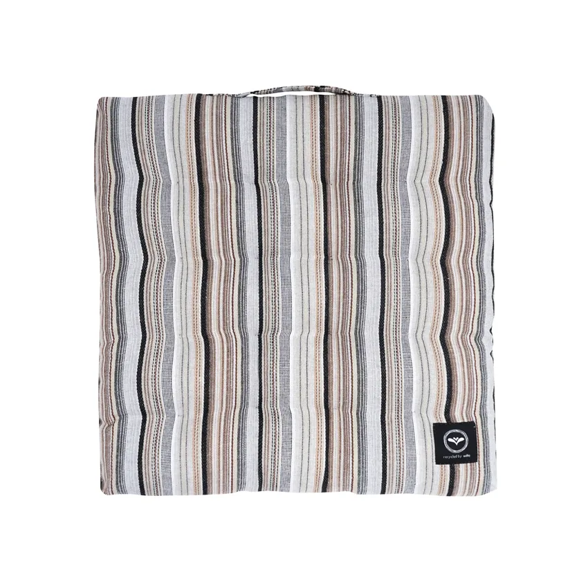 Recyceltes Palettenkissen Goa, Grau/Schwarz
