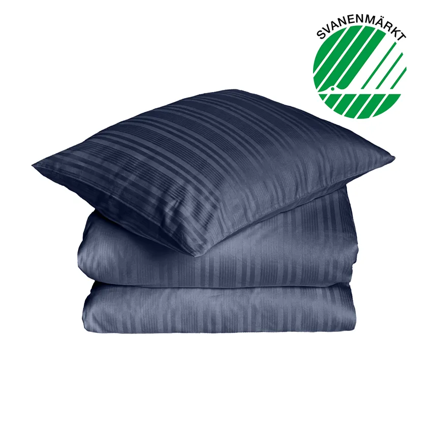 Ökologisch Kopfkissenbezüge Satin Teddy, Navy Blau