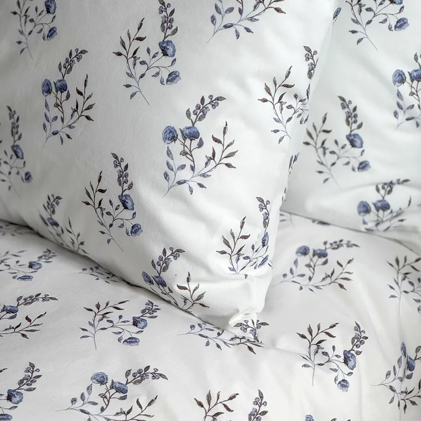 Bettwäschesets 2-teilig Olivia, Weiß/Blau