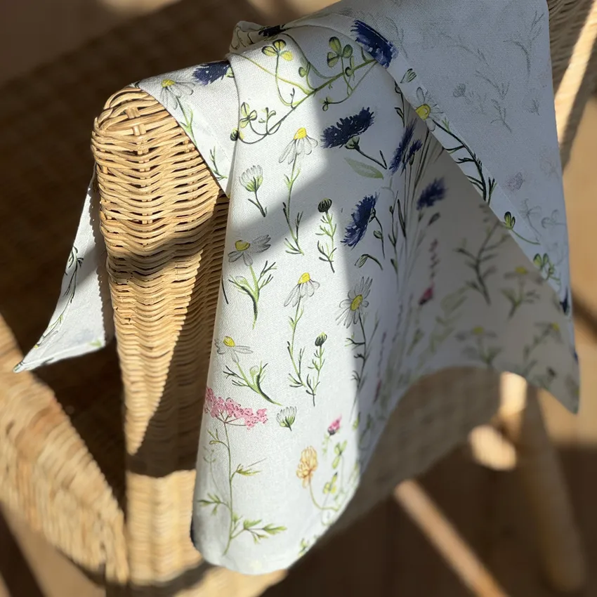 Recyceltes Küchentuch 2er-Pack Hilma, Blau/Grün