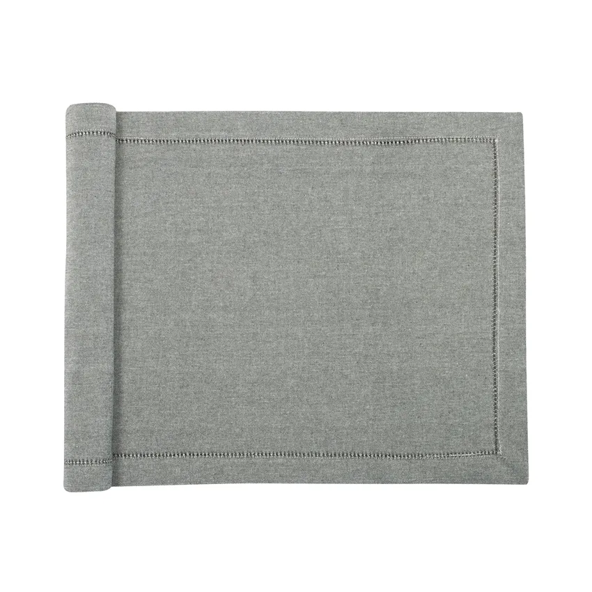 Recycelt Tischläufer Ylva, Olivgrün/Beige