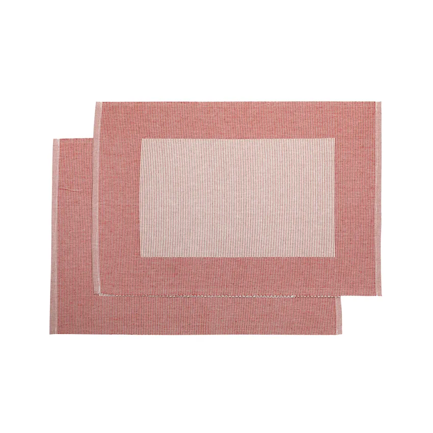 Recyceltes Platzset 2er-Pack Poppy, Rost/Natur
