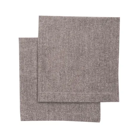 Recycelte Serviette Elin 2er-Pack, Hellbraun/Beige