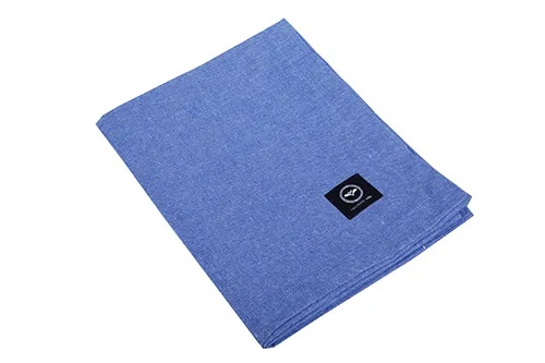 Recycelte Tischdecke Elin, Blau/Weiß