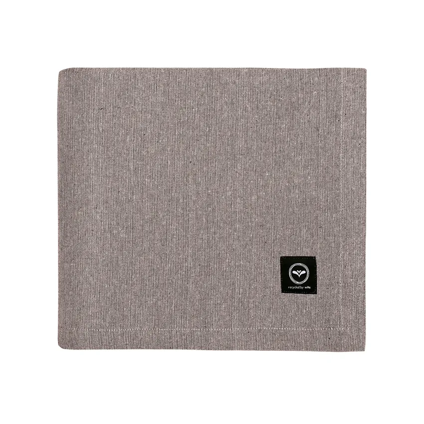 Recycelte Tischdecke Elin, Hellbraun/Beige