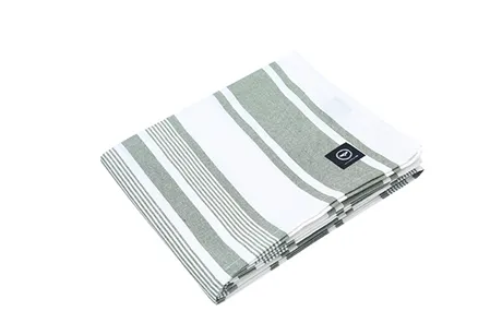 Recycelte Abwaschbare Tischdecke Knut, Grün/Weiß
