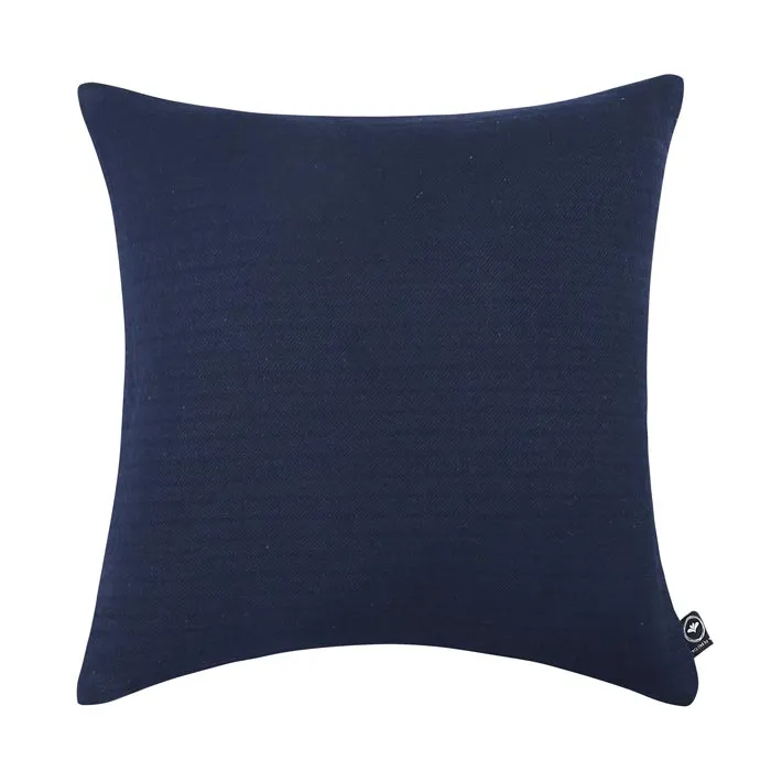 Recycelter Kissenbezug Gunnar, Navy Blau