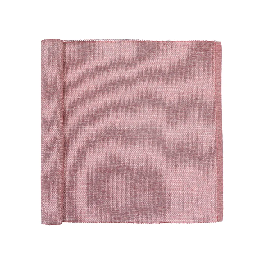 Recycelter Tischläufer Elin, Rosa/Weiß