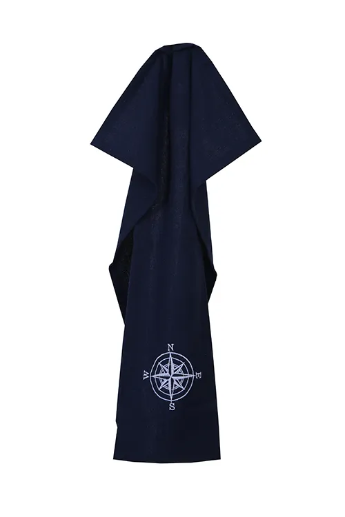 Recyceltes Geschirrtuch Kompass, Navy Blau