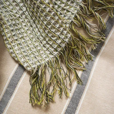 Recyceltes Plaid Vilhelmina, Grün Multi