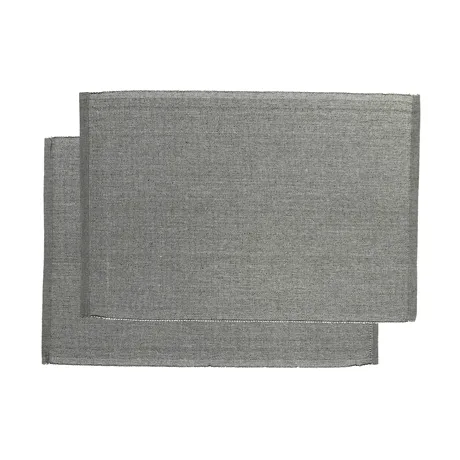 Recyceltes Tischset Elin 2er-Pack, Olivgrün/Beige