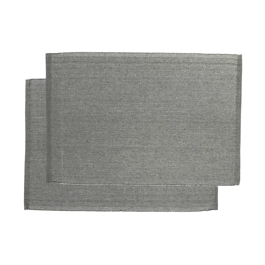Recyceltes Tischset Elin 2er-Pack, Olivgrün/Beige