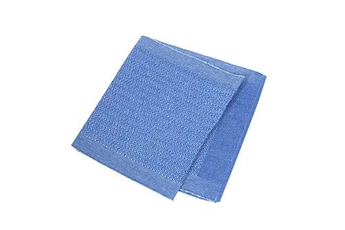 Recyceltes Tischset Agnes 2er-Pack, Blau/Weiß