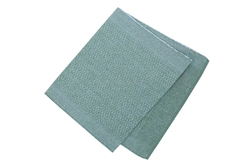 Recyceltes Tischset Agnes 2er-Pack, Grün/Weiß