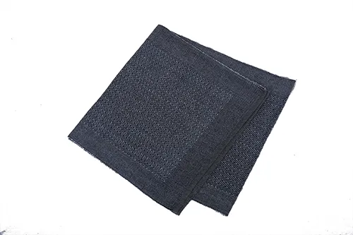 Recyceltes Tischset Agnes 2er-Pack, Dunkelgrau/Grau