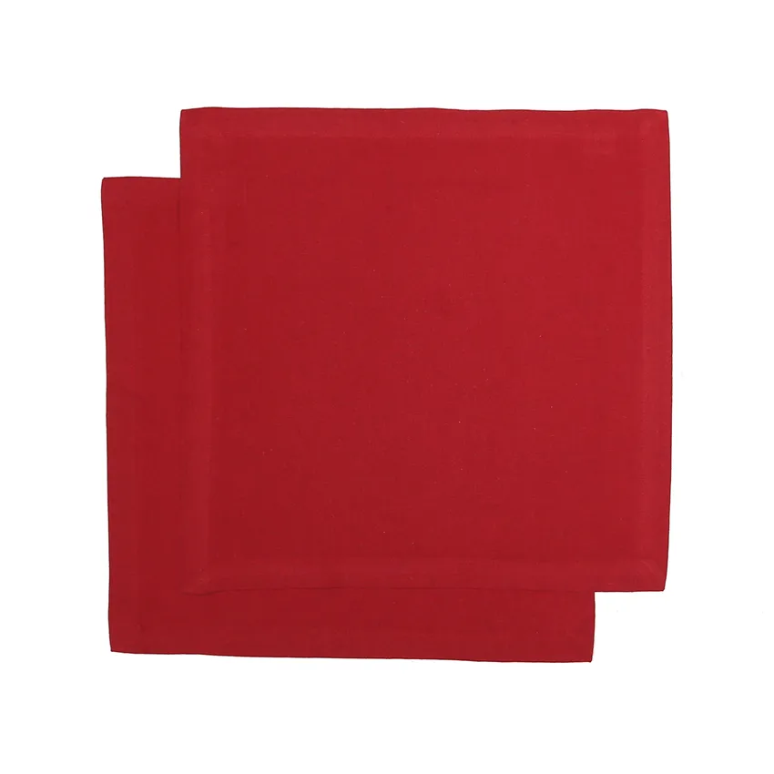 Recycelte Serviette Elin 2er-Pack, Dunkelrot