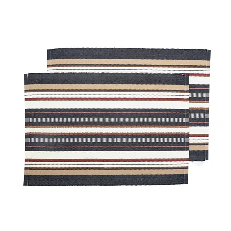 Recyceltes Tischset Karin 2er-Pack, Navy Blau Multi