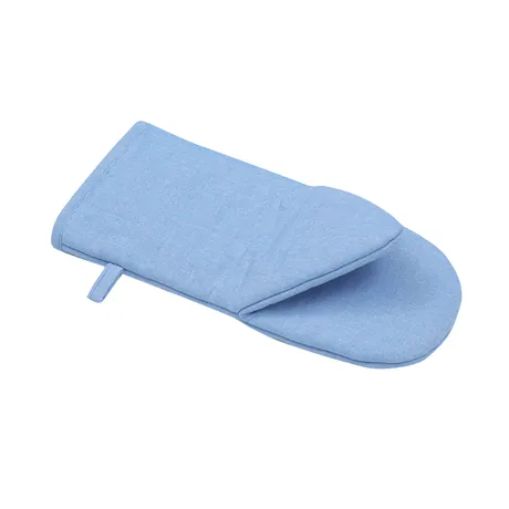 Recycelter Ofenhandschuh Gösta, Hellblau/Weiß