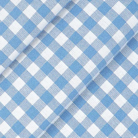 Recycelter Stoff Bella, Hellblau/Weiß