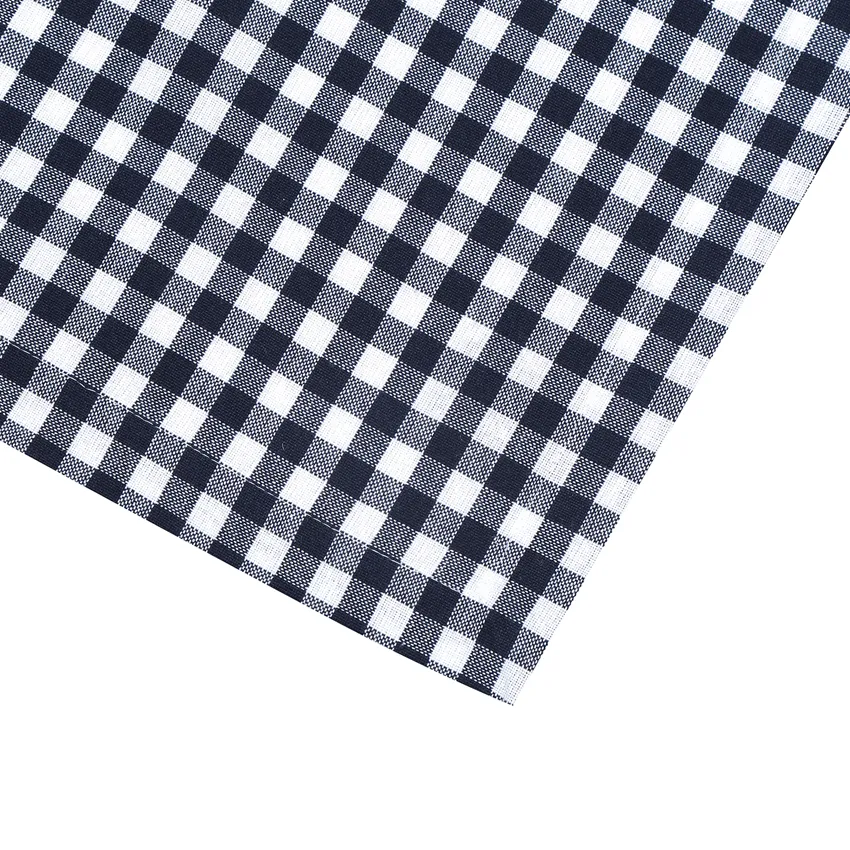 Recycelte Tischdecke Bella, Navy Blau/Weiß