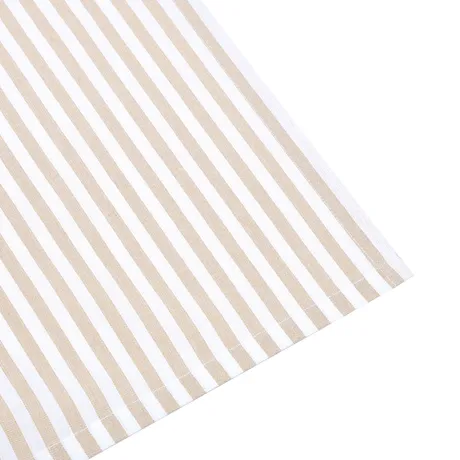 Recycelte Abwaschbare Tischdecke Melker, Sand/Weiß