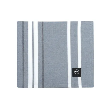 Recycelte Abwaschbare Tischdecke Dante, Blau/Weiß/Navy Blau