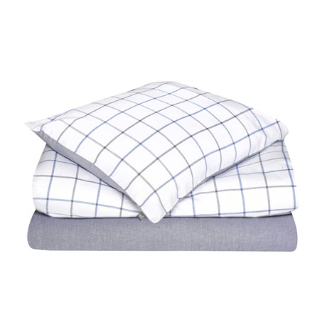 Kissenbezug Gotland, biologisch gefärbt, Navy Blau/Blau/Weiß