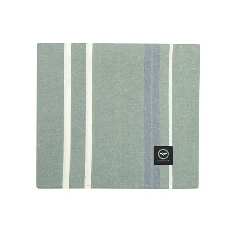 Recycelte Abwaschbare Tischdecke Dante, Grün/Beige/Blau