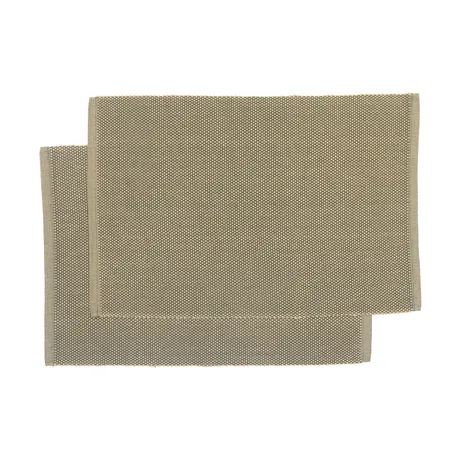 Recyceltes Tischset Kalle 2er-Pack, Olivgrün/Sand