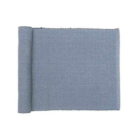 Recycelter Tischläufer Kalle, Graublau/Schwarz
