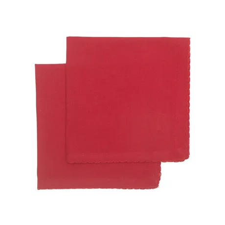Recycelte Serviette Felicia 2er-Pack, Dunkelrot