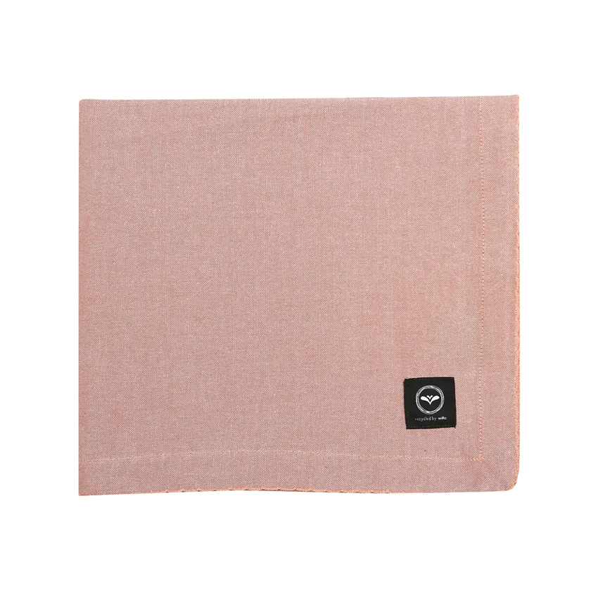 Recycelte Tischdecke Felicia, Hellrost/Beige