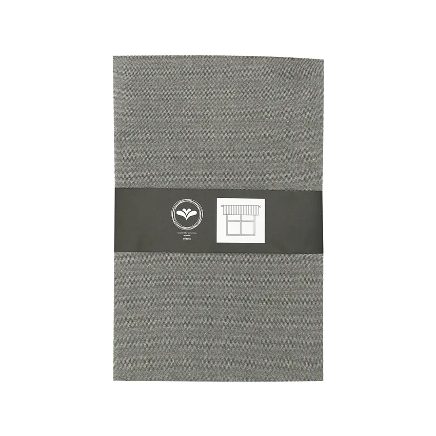 Recycled Curtain Valance Elin, Olive Green/Beige