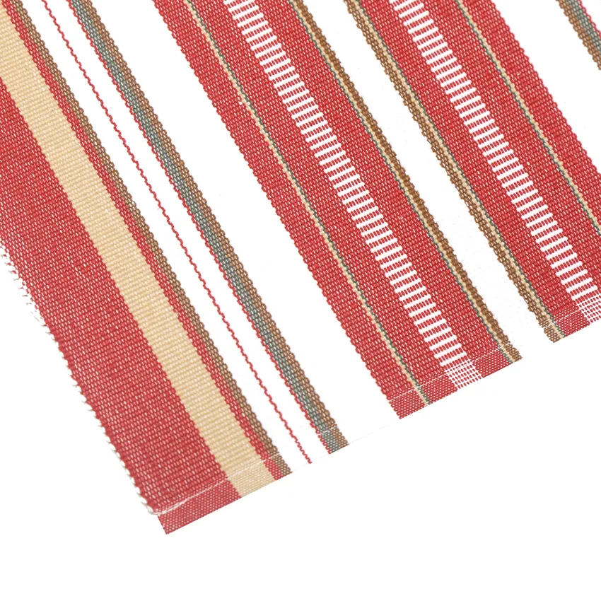 Recycled Table Runner Karin, Dark Red/Olive Green/Brown