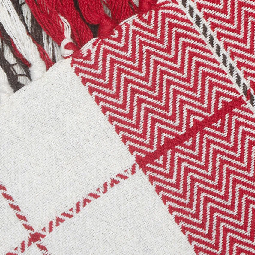 Recycled Blanket Adam, Dark Red/Brown/Ecru