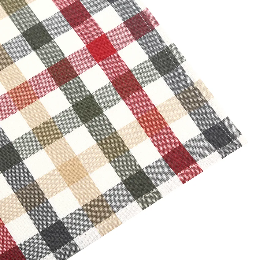 Recycled Tea Towel 2-pack Ruth, Dark Red/Olive Green/Dark Grey