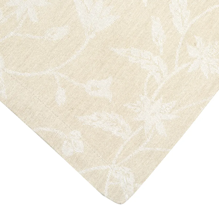 Recycled Tablecloth Lea, Linen/White