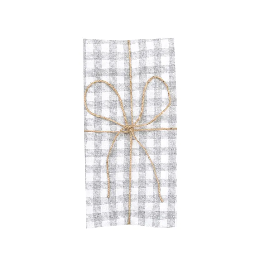 Recycled Napkin 2-pack Bella, Light Grey/White