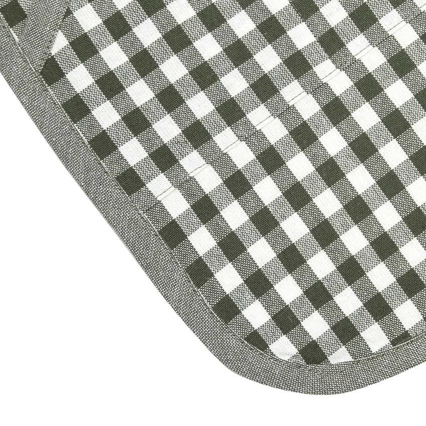 Recycled Childen's Apron Bella, Olive Green/Beige