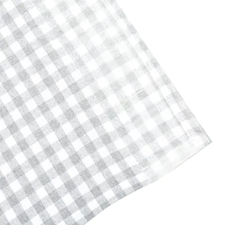 Recycled Curtain Valance Bella, Light Grey/White