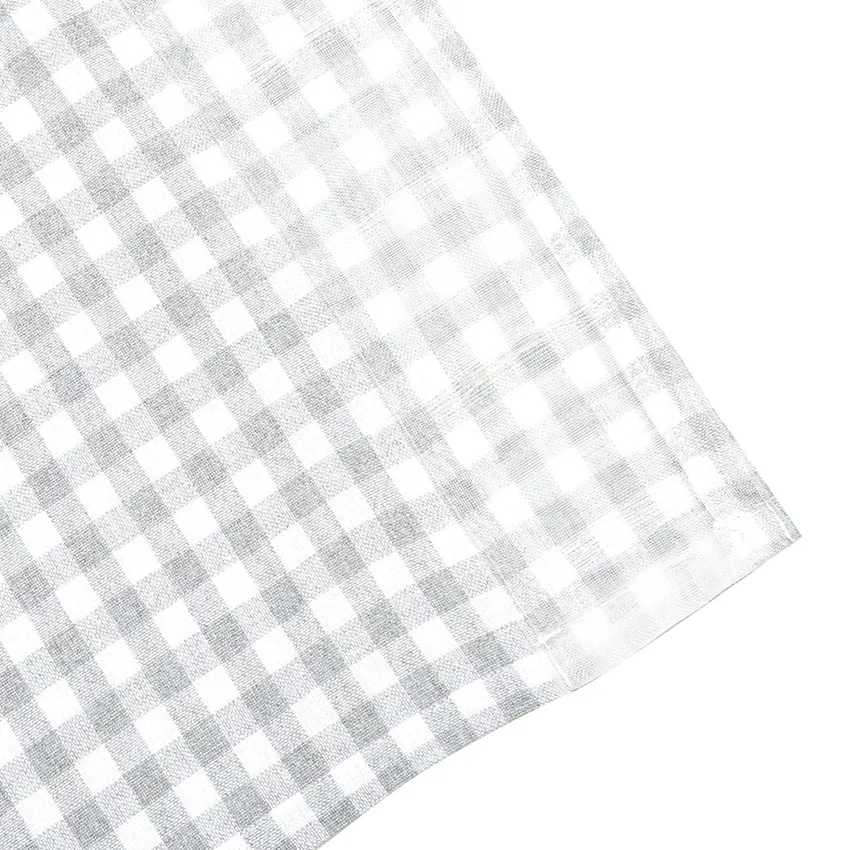Recycled Curtain Valance Bella, Light Grey/White