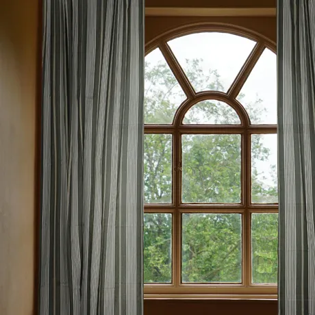 Recycled Curtain Panel 2-pack Hampus, Olive Green/Linen