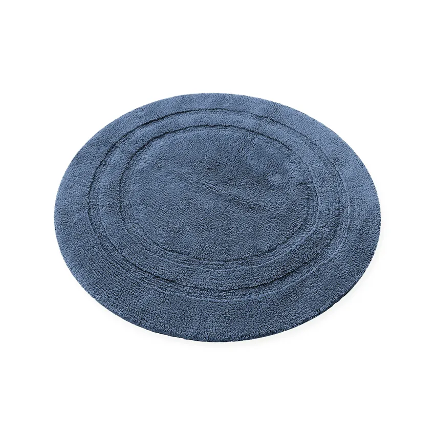 Round Bath Mat Turin, Grey Blue
