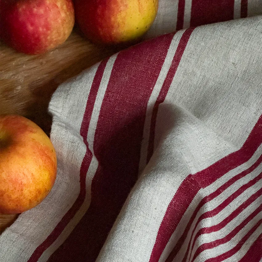 Tea Towel 2-pack Lukas, Red/Linen