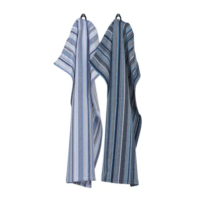 Recycled Tea Towel Recycling Goa, 2-assorted, Blue Multi