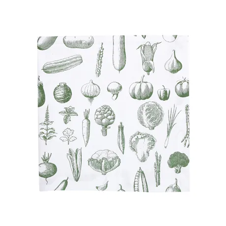 Recycled Tablecloth Maj, Green/White