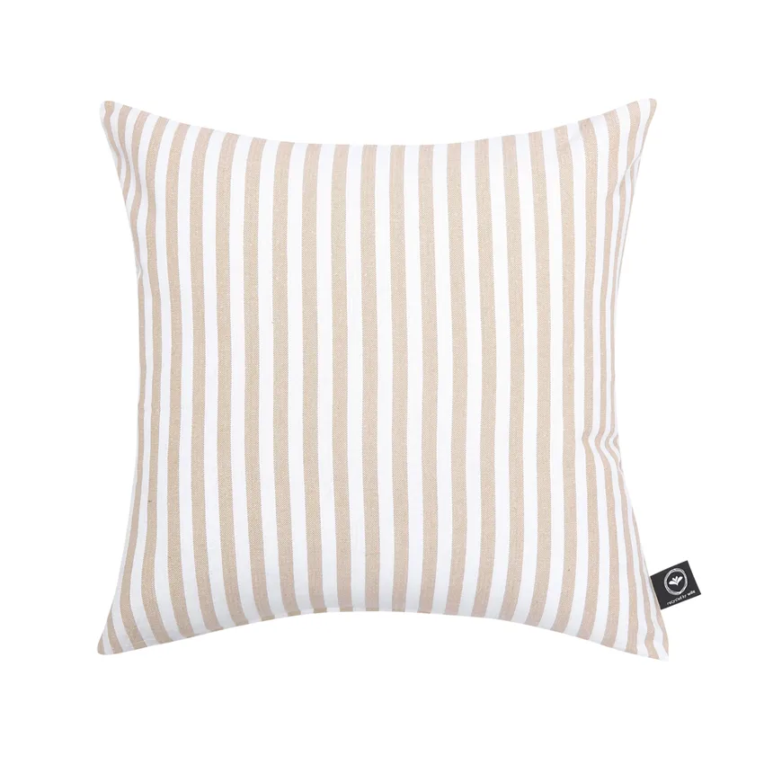 Recycled Cushion Cover Melker, Sand/White