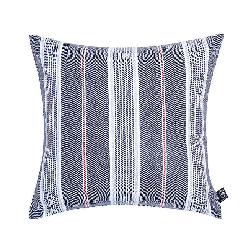 Recycled Cushion Cover Elsa, Navy Blue/Light Grey